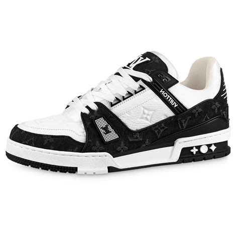 louis vuitton trainers black and white|Louis Vuitton trainers women's black.